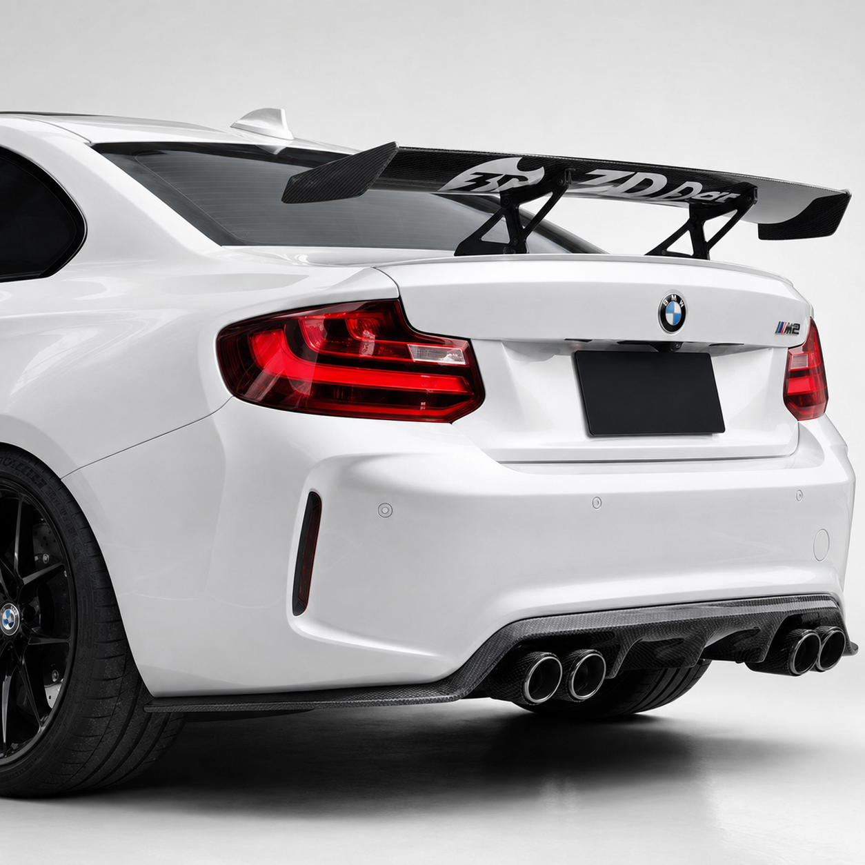 BMW F87 M2 M2 Competition D Style Dry Carbon Fiber Rear Diffuser