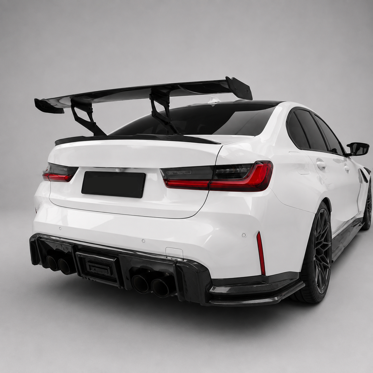 BMW G80 G82 M3 M4 AX Style Dry Carbon Fiber Rear Bumper Diffuser