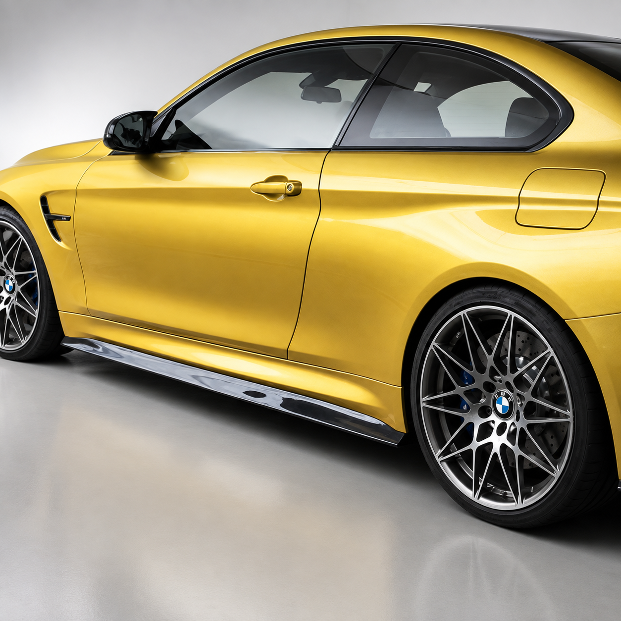 BMW F80 M3 PSM Style Dry Carbon Fiber Side Skirt Extensions