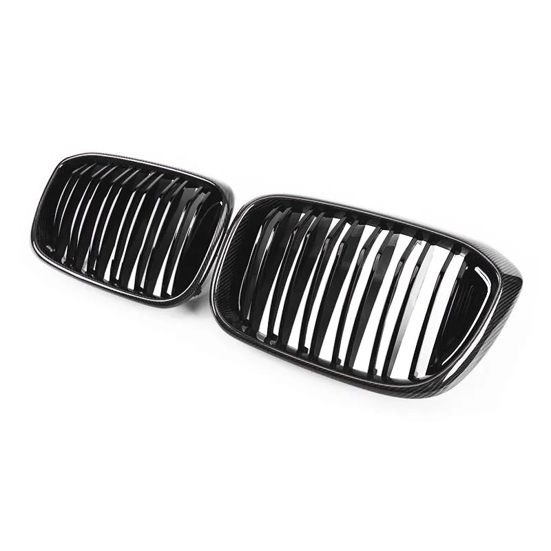 BMW G01 G02 X3 X4 Pre-LCI Dual Slat Dry Carbon Fiber Front Kidney Grilles