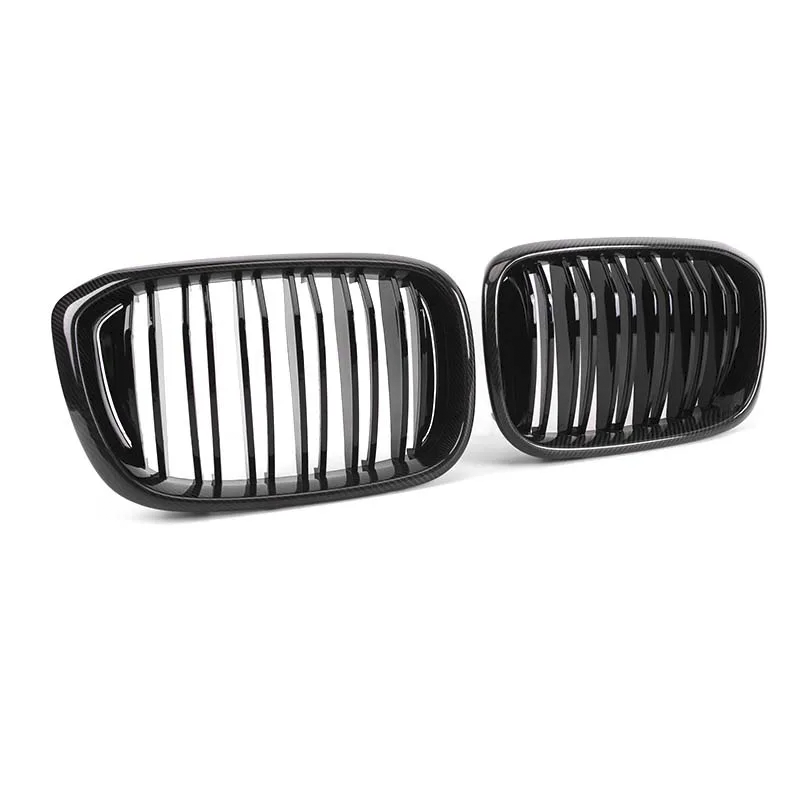 BMW G01 G02 X3 X4 Pre-LCI Dual Slat Dry Carbon Fiber Front Kidney Grilles