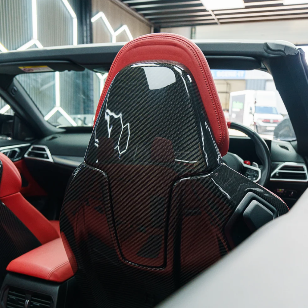 BMW Carbon Fiber Seat Back Covers F97 F98 F91 F92 F93 G80 G82 G83 G87 | Dry Carbon Interior Upgrade