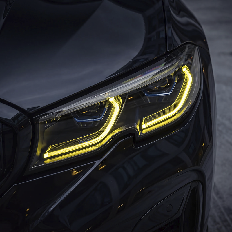 BMW CSL Style Yellow DRL LED Lights Module Set For BMW 3 Series G20/G21 (2019-2023)