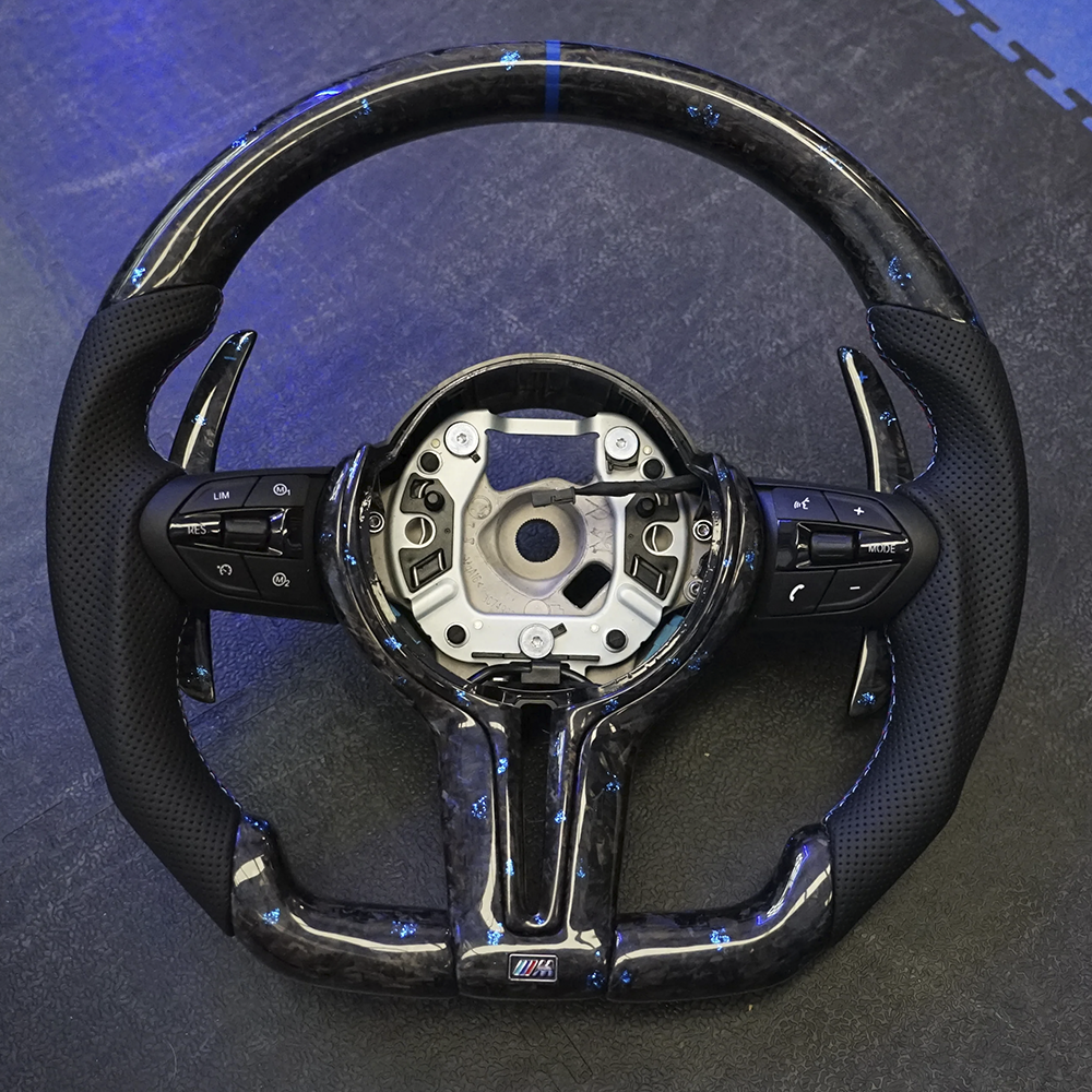 BMW Custom LED Carbon Fiber Steering Wheel | F22 F23 F30 F31 F32 F33 F36 F10 F11 | 2 Series, 3 Series, 4 Series & 5 Series