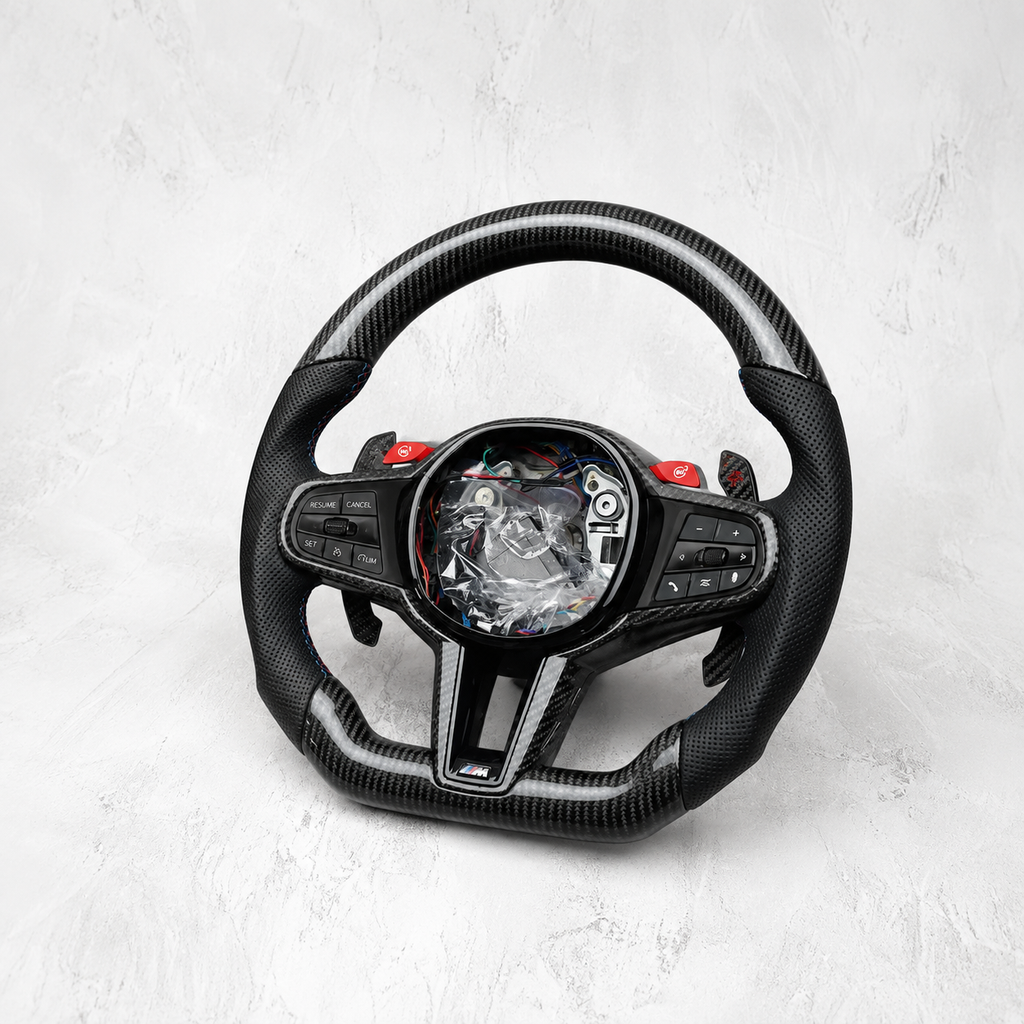 BMW M Custom LED Carbon Fiber Steering Wheel | G87 G80 G81 G82 G83 G90 G99 | M2 M3 M4 M5 M Performance