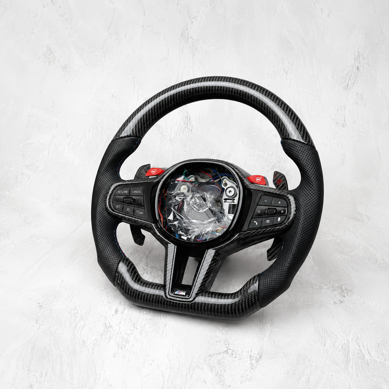 BMW M Custom LED Carbon Fiber Steering Wheel | G87 G80 G81 G82 G83 G90 G99 | M2 M3 M4 M5 M Performance