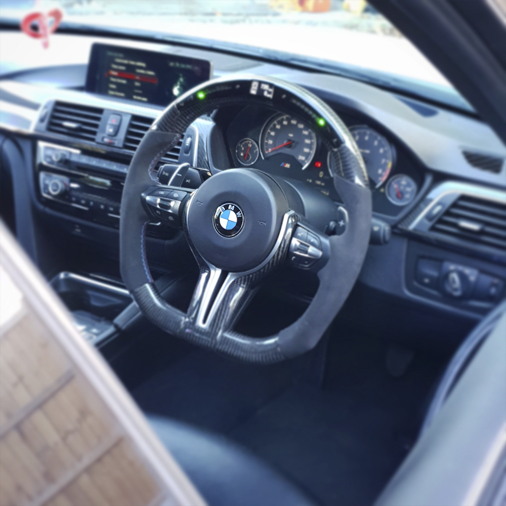 BMW Custom LED Carbon Fiber Steering Wheel | F22 F23 F30 F31 F32 F33 F36 F10 F11 | 2 Series, 3 Series, 4 Series & 5 Series
