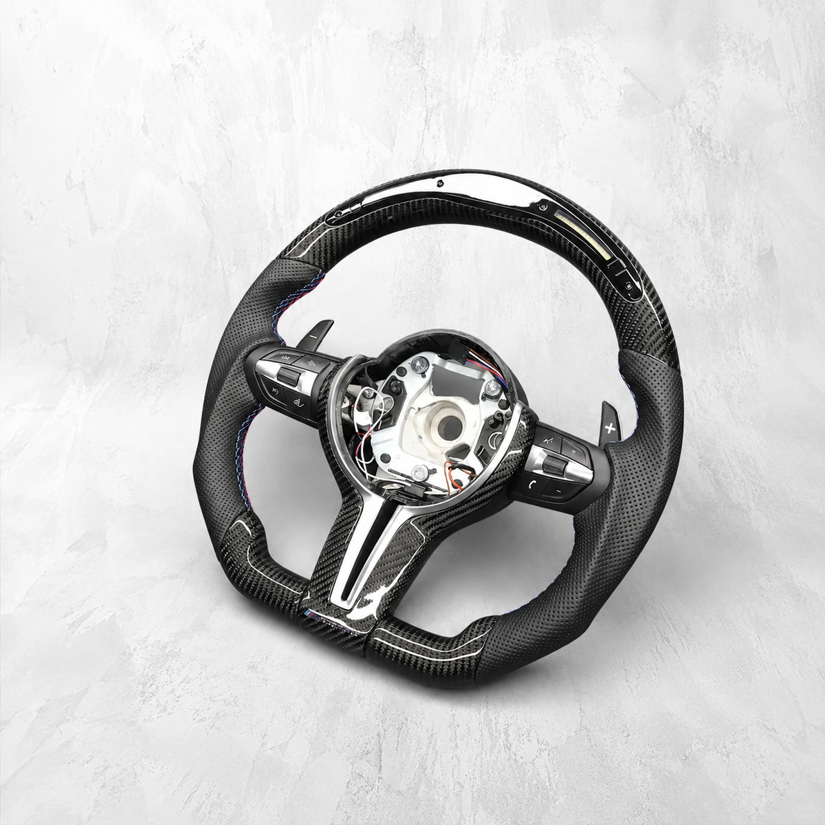 BMW Custom LED Carbon Fiber Steering Wheel | F22 F23 F30 F31 F32 F33 F36 F10 F11 | 2 Series, 3 Series, 4 Series & 5 Series