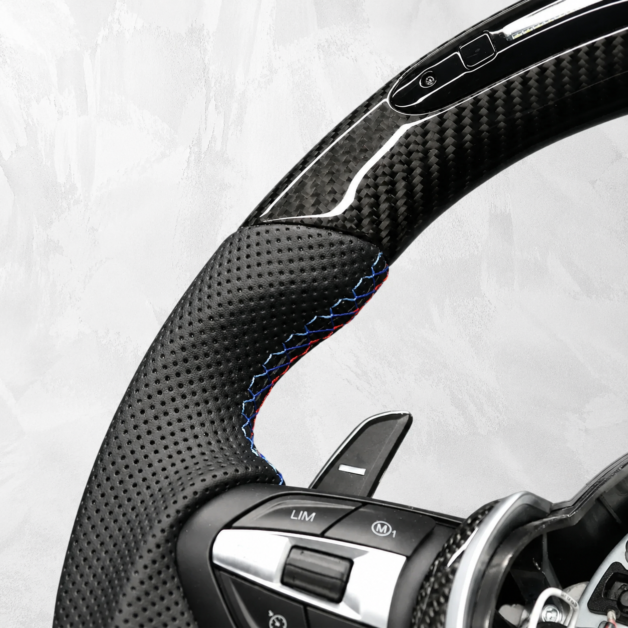 BMW Custom LED Carbon Fiber Steering Wheel | F22 F23 F30 F31 F32 F33 F36 F10 F11 | 2 Series, 3 Series, 4 Series & 5 Series