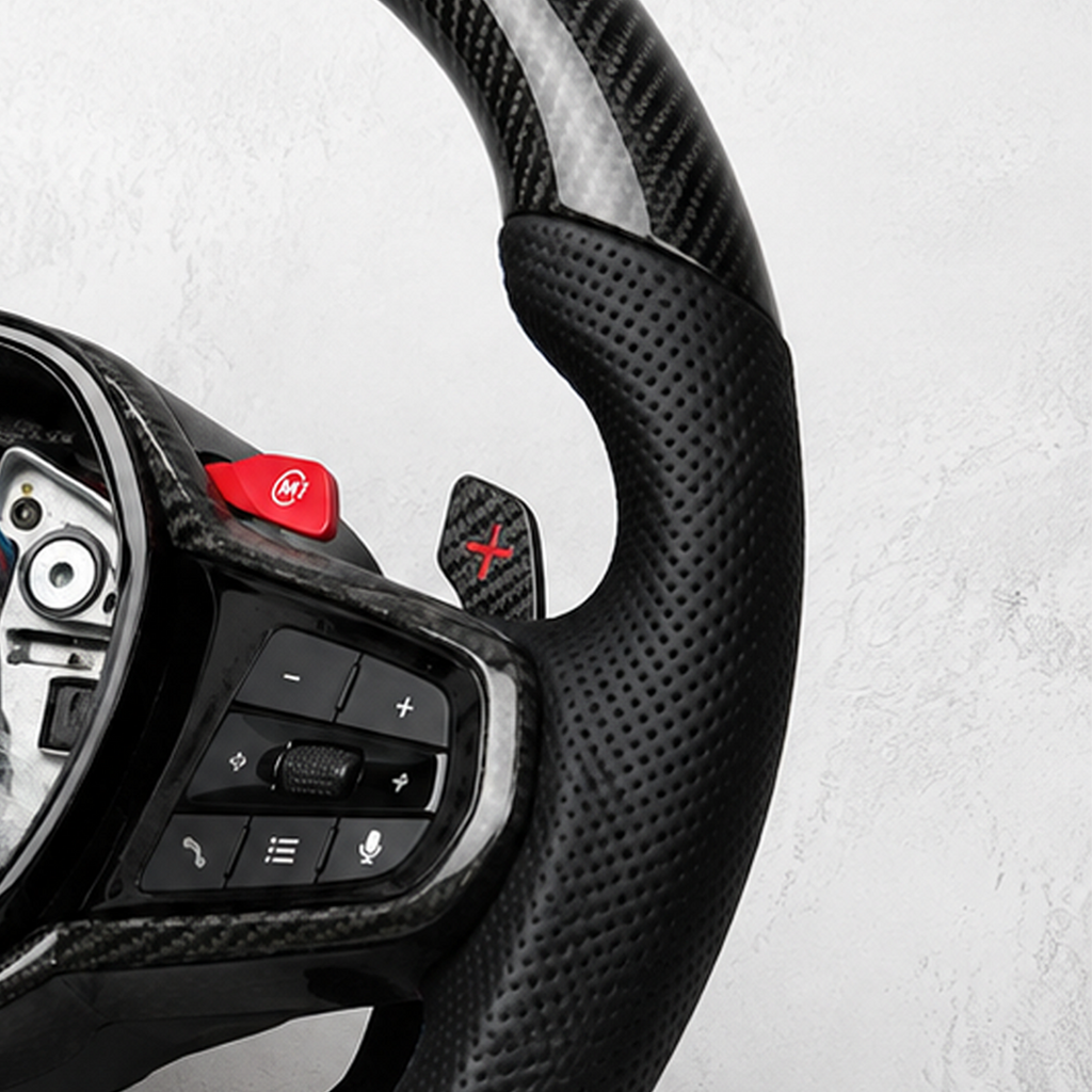 BMW M Custom LED Carbon Fiber Steering Wheel | G87 G80 G81 G82 G83 G90 G99 | M2 M3 M4 M5 M Performance