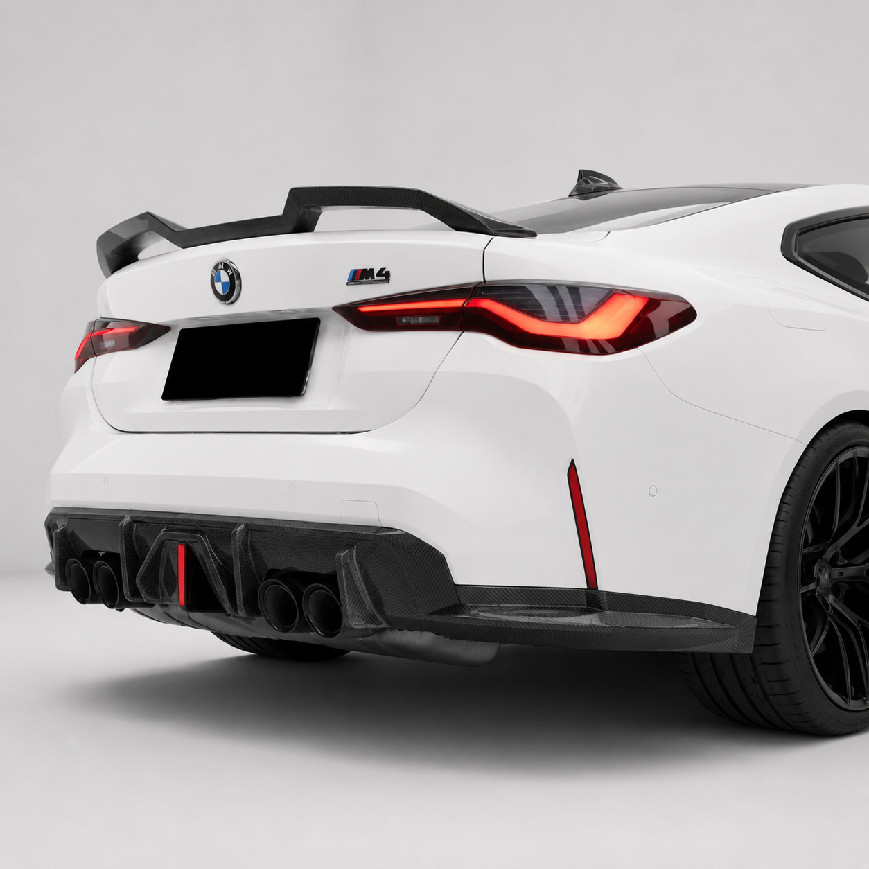 BMW M3 G80 & M4 G82 Carbon Slim Line Dry Carbon Fiber Rear Diffuser (2021+)