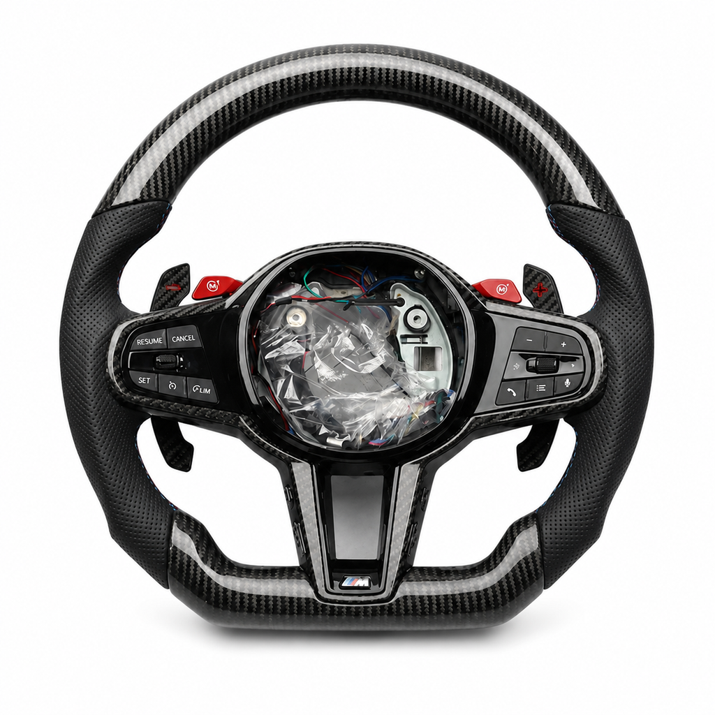 BMW M Custom LED Carbon Fiber Steering Wheel | G87 G80 G81 G82 G83 G90 G99 | M2 M3 M4 M5 M Performance