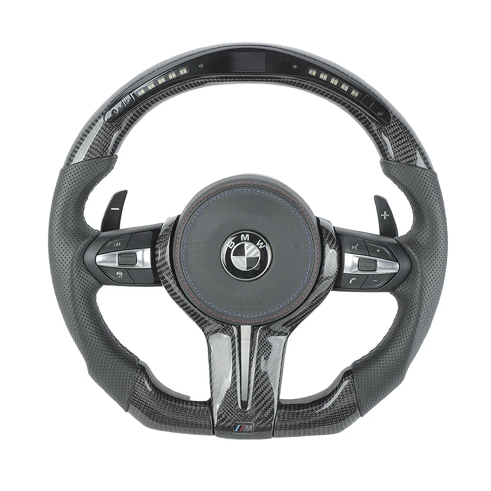 BMW Custom LED Carbon Fiber Steering Wheel | F22 F23 F30 F31 F32 F33 F36 F10 F11 | 2 Series, 3 Series, 4 Series & 5 Series