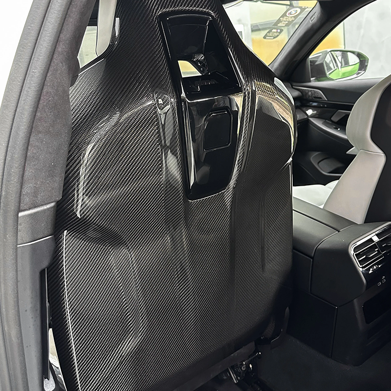 BMW M5 G90 / G99 OEM Style Dry Carbon Fiber 2-Piece Seat Back Cover Trims