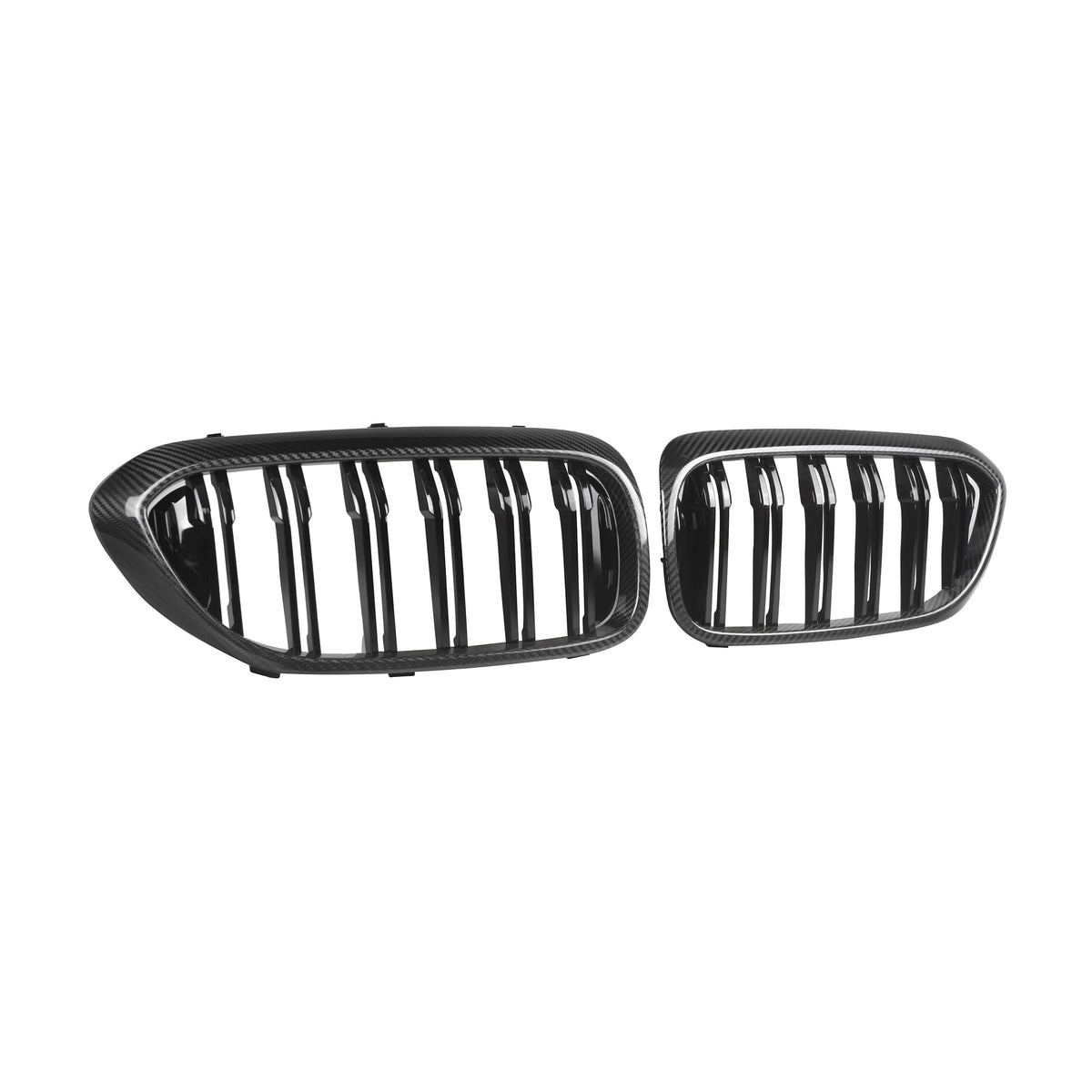 BMW G30 / F90 Dry Carbon Fiber Dual Slat Kidney Grilles (2017–2020)