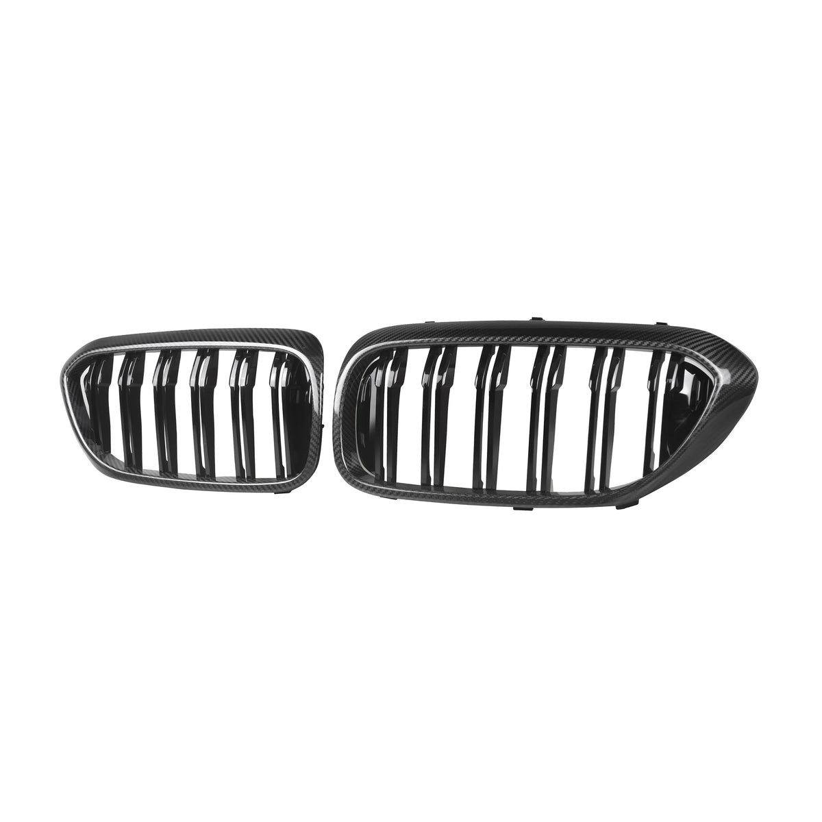 BMW G30 / F90 Dry Carbon Fiber Dual Slat Kidney Grilles (2017–2020)