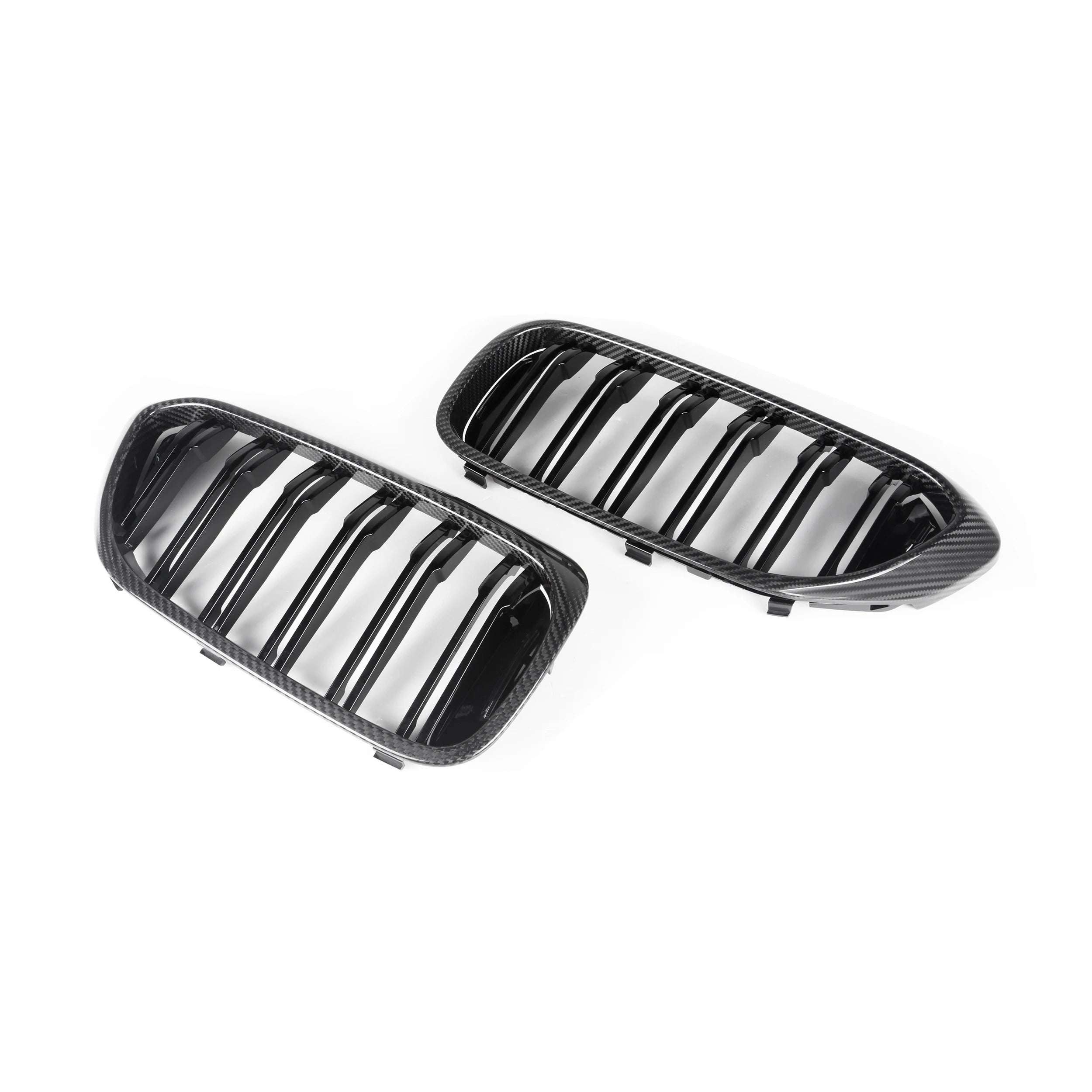 BMW G30 / F90 Dry Carbon Fiber Dual Slat Kidney Grilles (2017–2020)