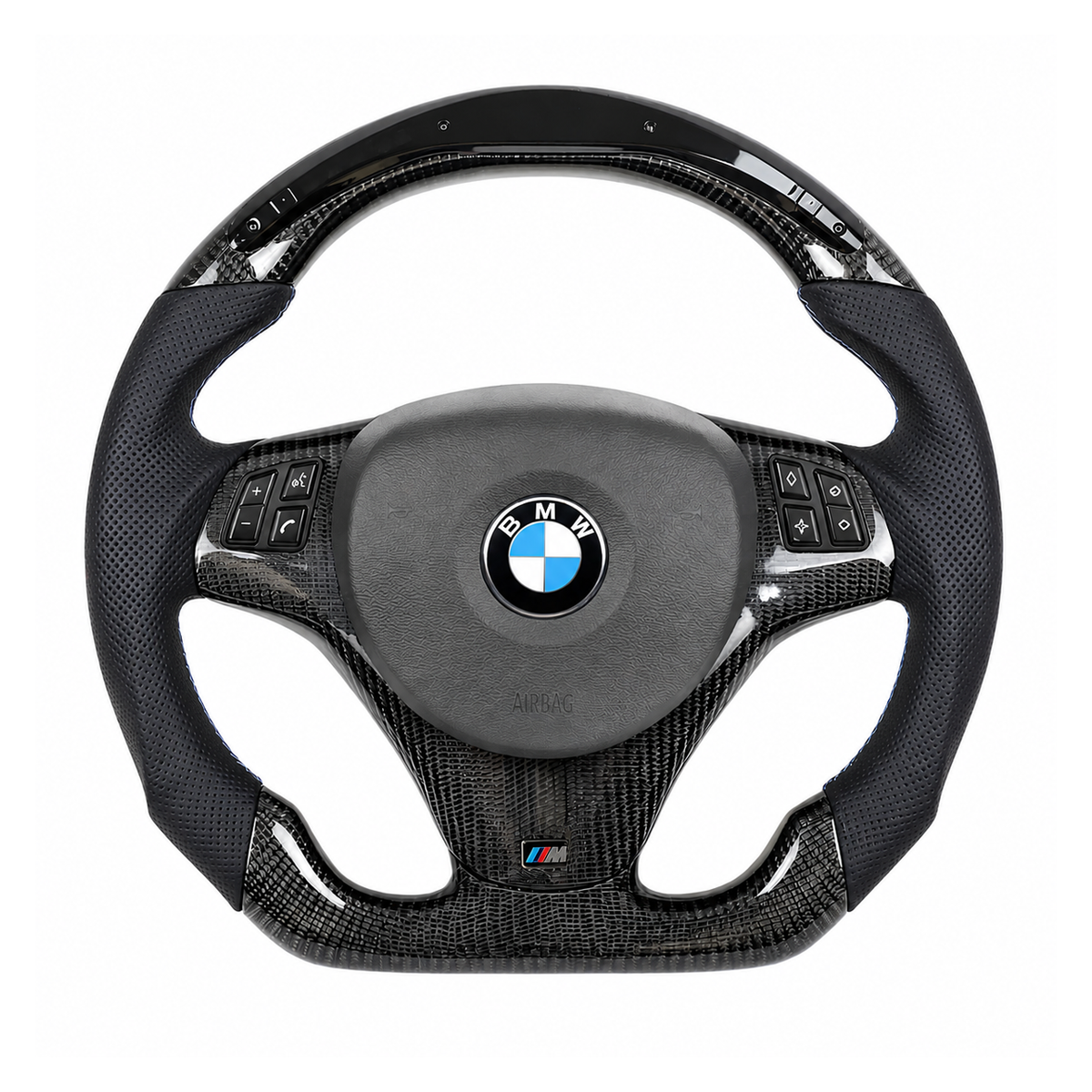 BMW E9X Custom LED Carbon Fiber Steering Wheel | E90 E91 E92 E93 | 3 Series & M3
