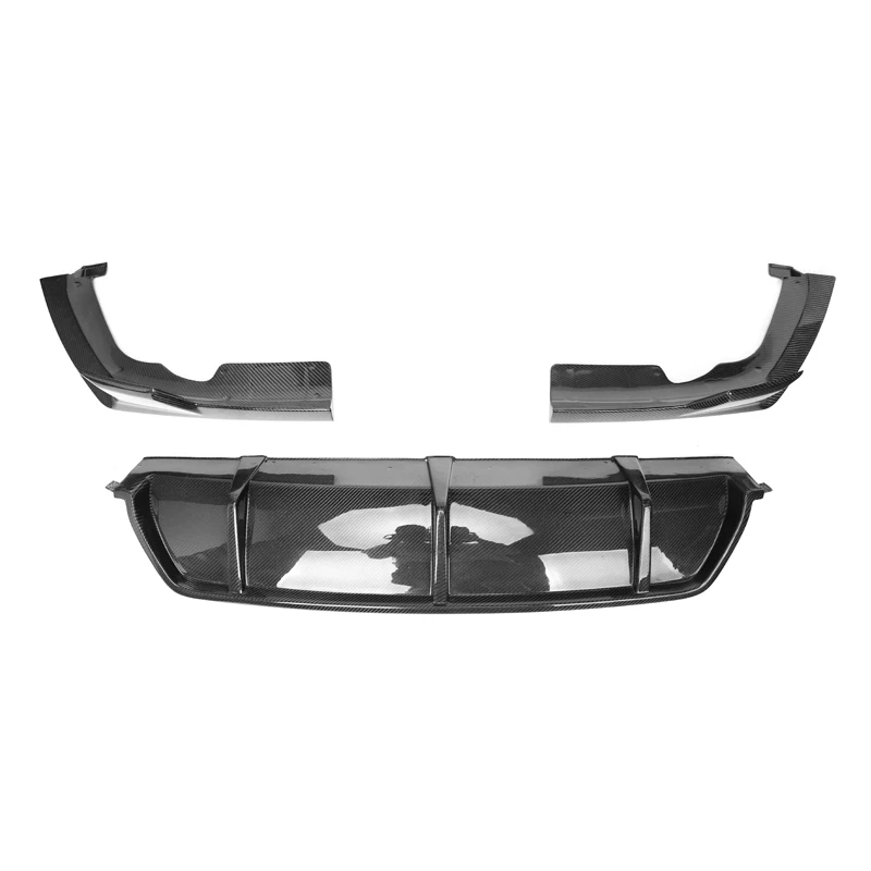 BMW X6 G06 Pre-LCI MP Style Dry Carbon Fiber Rear Bumper Diffuser with Splitter 3-Piece Set
