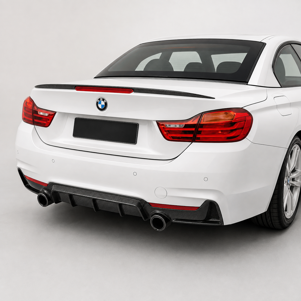 BMW F32 F33 F36 4 Series M Sport Dry Carbon Fiber Rear Diffuser