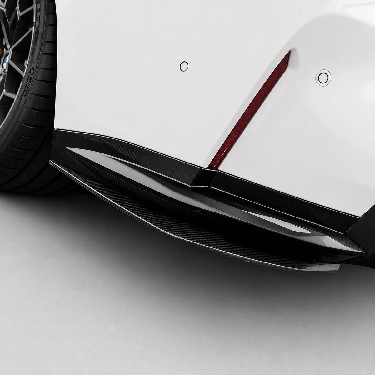 BMW G82 G83 M4 Competition CS Style Dry Carbon Fiber Rear Bumper Flaps