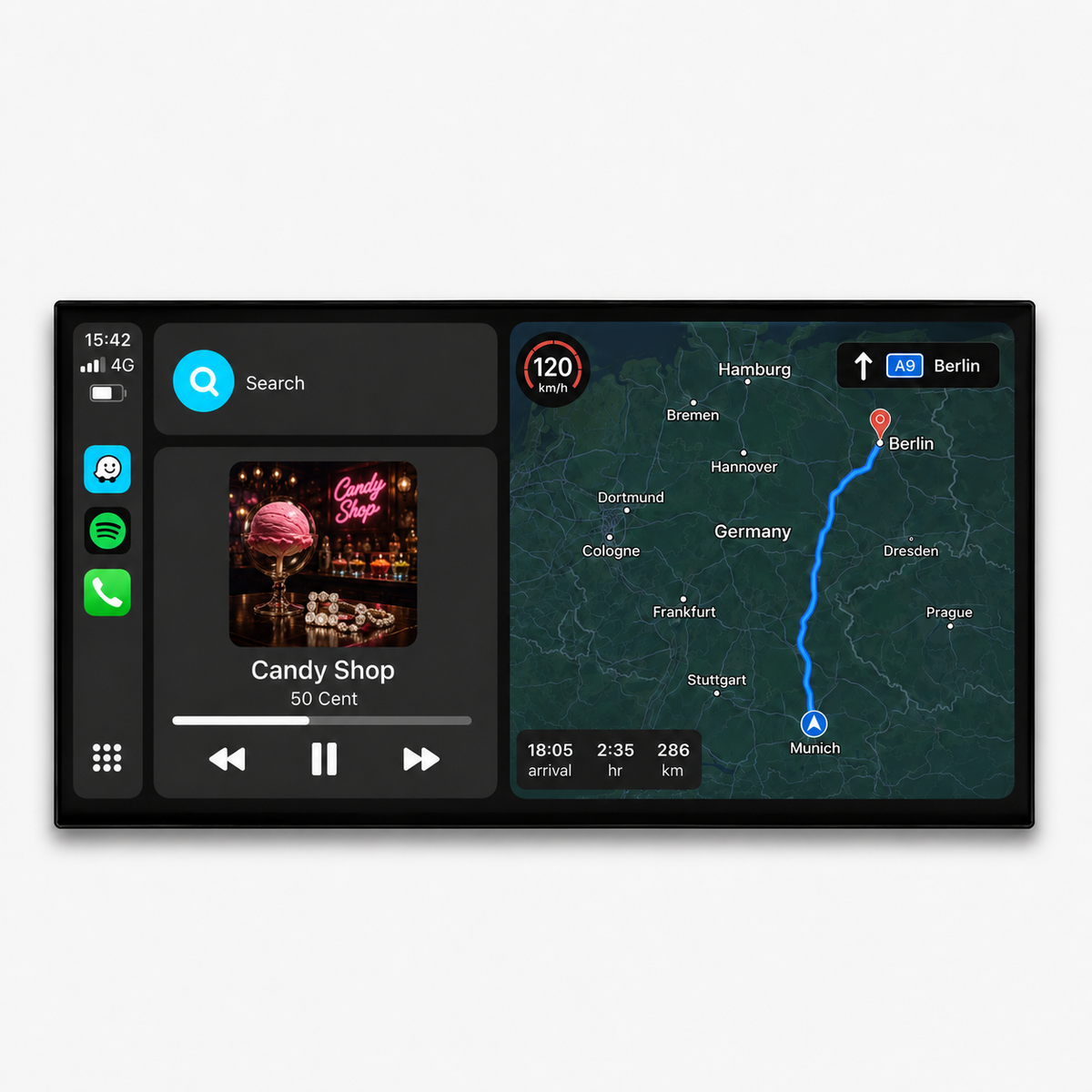 Audi A6 / S6 / RS6 & A7 / S7 / RS7 C7 / C7.5 12.3" Apple CarPlay & Android Auto Touchscreen Display