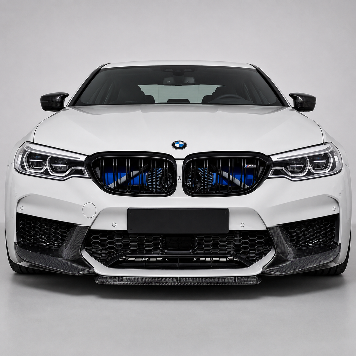 BMW M5 F90 MP Style Carbon Fiber Front Bumper Splitters