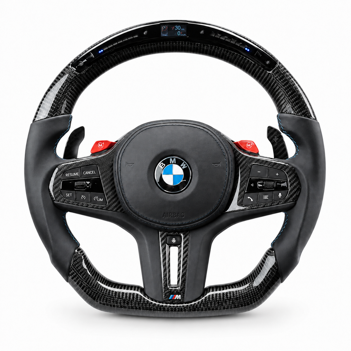 BMW Custom LED Carbon Fiber Steering Wheel | F40 G42 G20 G21 G22 G23 G26 G30 G31 | 1 2 3 4 5 Series