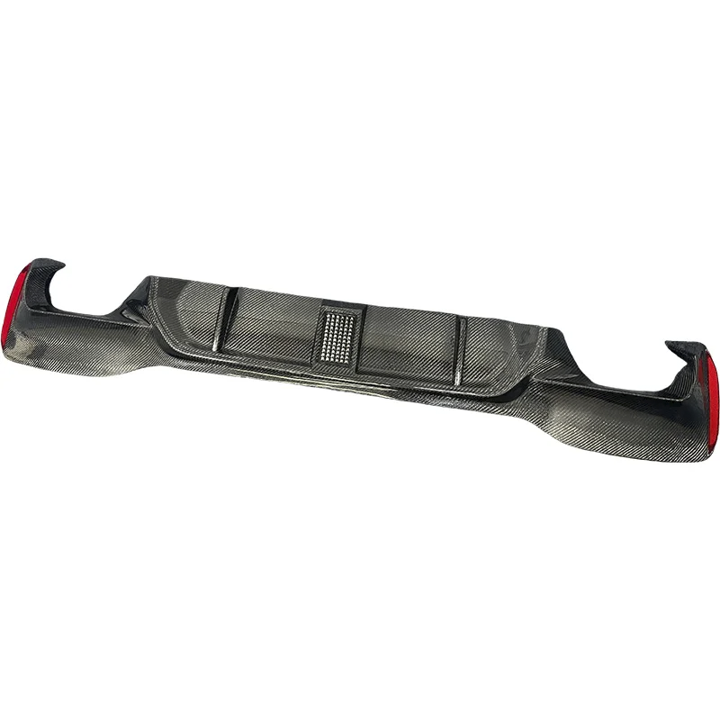 BMW 5 Series G30 M5 Style Carbon Fiber Rear Diffuser with LED Light