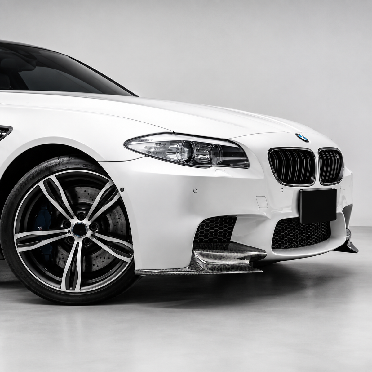 BMW F10 M5 MP Style Dry Carbon Fiber Front Lower Bumper Splitters