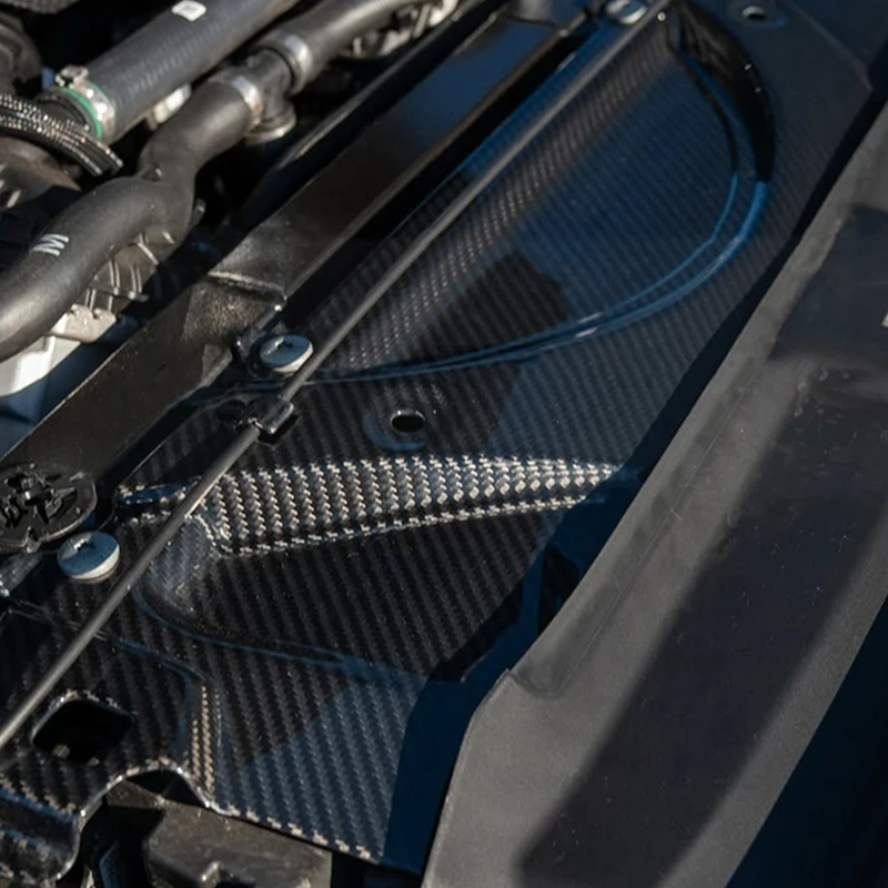 BMW M5 G90 / G99 Dry Carbon Fiber Engine Bay Radiator Support Cover