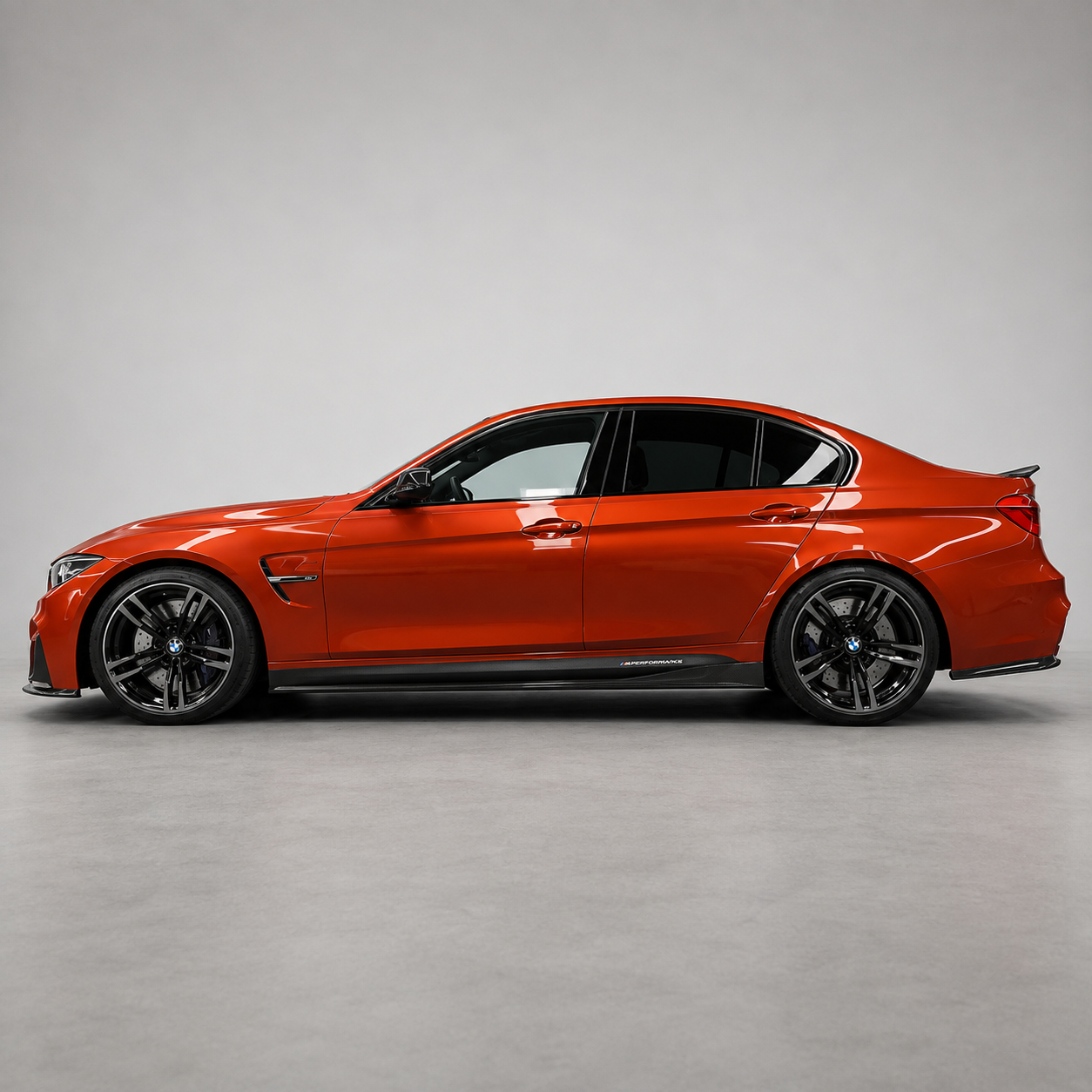 BMW F80 M3 F82 F83 M4 R Style Dry Carbon Fiber Side Skirt Extensions
