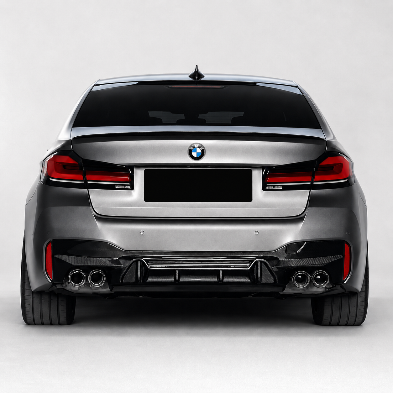 BMW G30 F90 5 Series M5 Competition Style Dry Carbon Fiber Rear Diffuser Splitter Lip