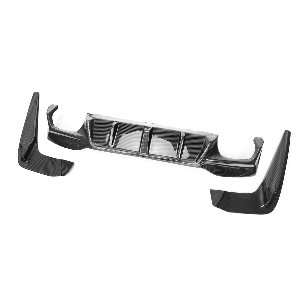 BMW F90 M5 3D Style Dry Carbon Fiber 3-Piece Rear Diffuser with Splitters