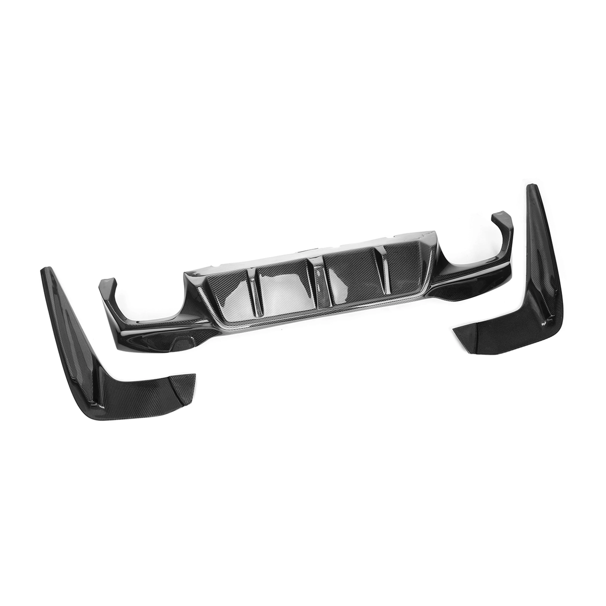 BMW F90 M5 3D Style Dry Carbon Fiber 3-Piece Rear Diffuser with Splitters