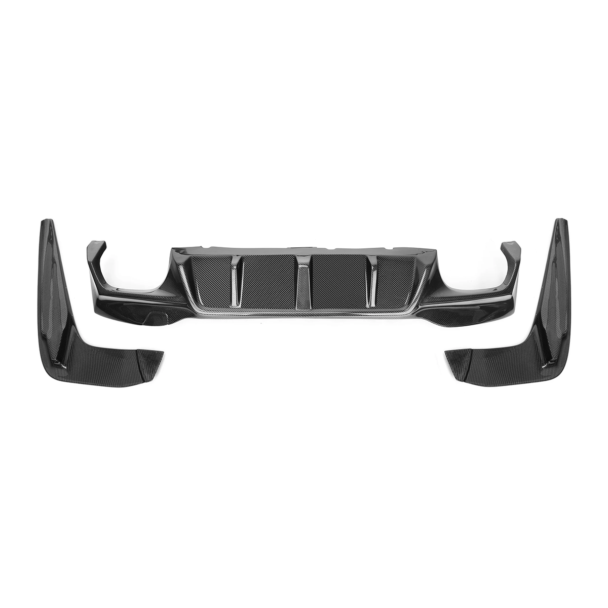 BMW F90 M5 3D Style Dry Carbon Fiber 3-Piece Rear Diffuser with Splitters