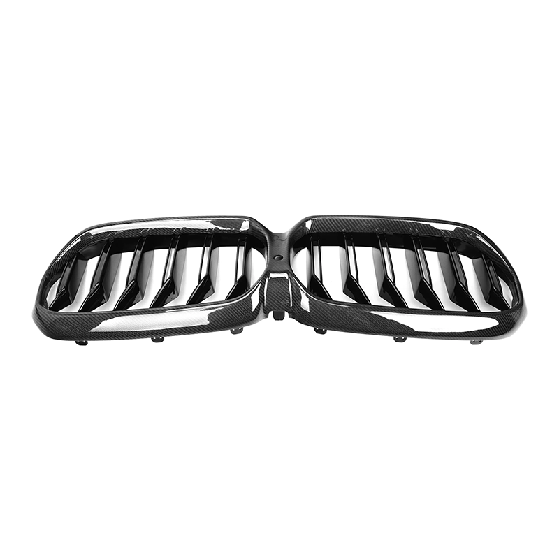 BMW G30 G38 F90 LCI Dual Slat Dry Carbon Fiber Front Kidney Grilles