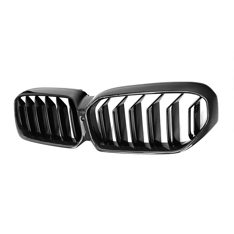 BMW G30 G38 F90 LCI Dual Slat Dry Carbon Fiber Front Kidney Grilles