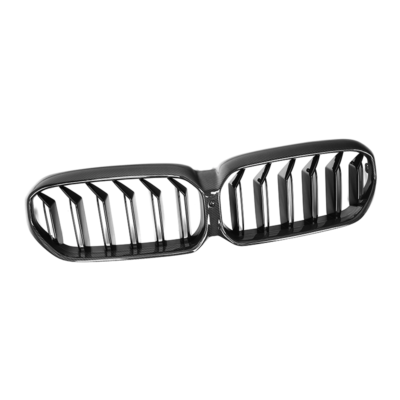 BMW G30 G38 F90 LCI Dual Slat Dry Carbon Fiber Front Kidney Grilles
