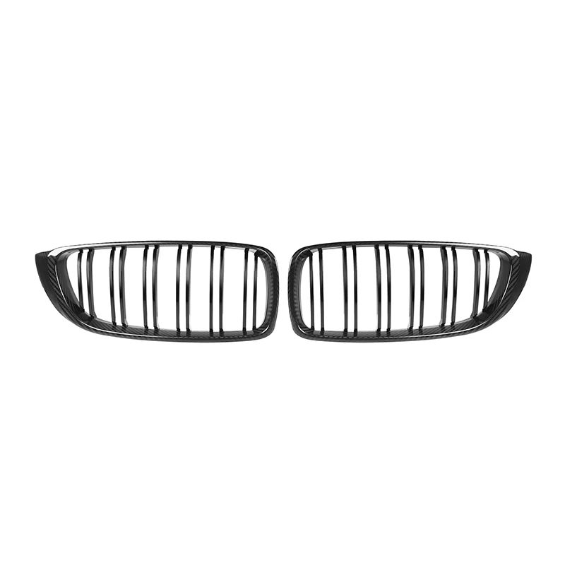 BMW F32 F33 F36 F80 F82 F83 Double Slat Dry Carbon Fiber Kidney Grilles