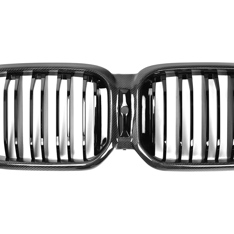 BMW G01 G02 F97 X3 X4 LCI Dual Slat Dry Carbon Fiber Front Kidney Grilles