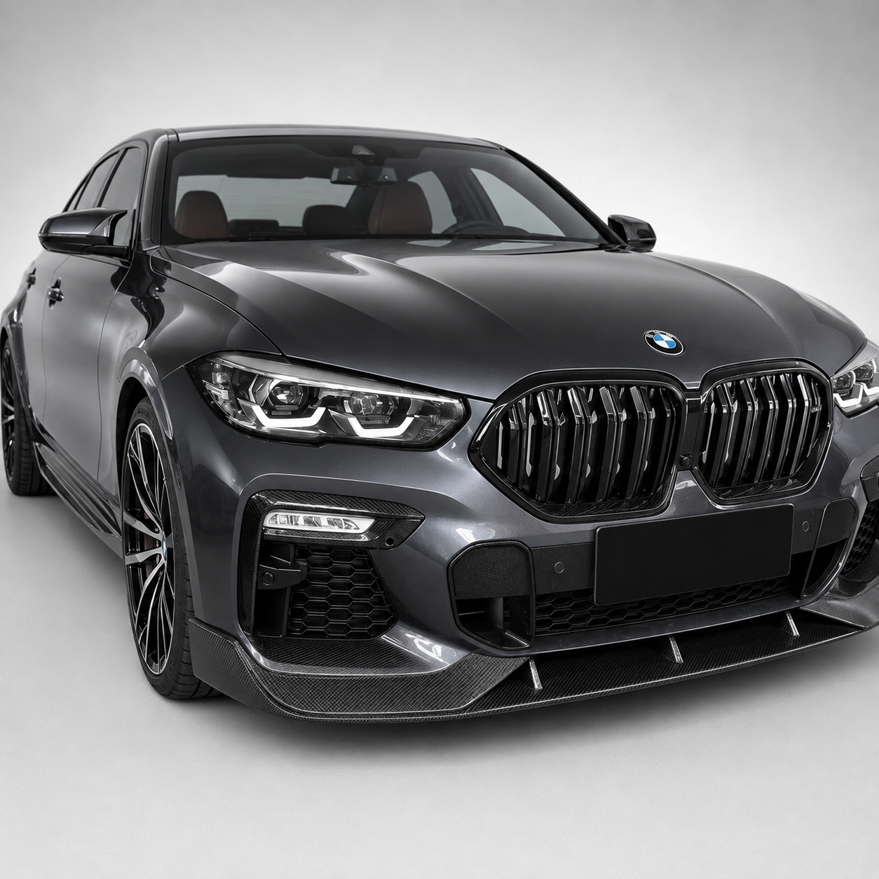 BMW X6 G06 AC Style Carbon Fiber Front Bumper Lip Splitter Pre-LCI
