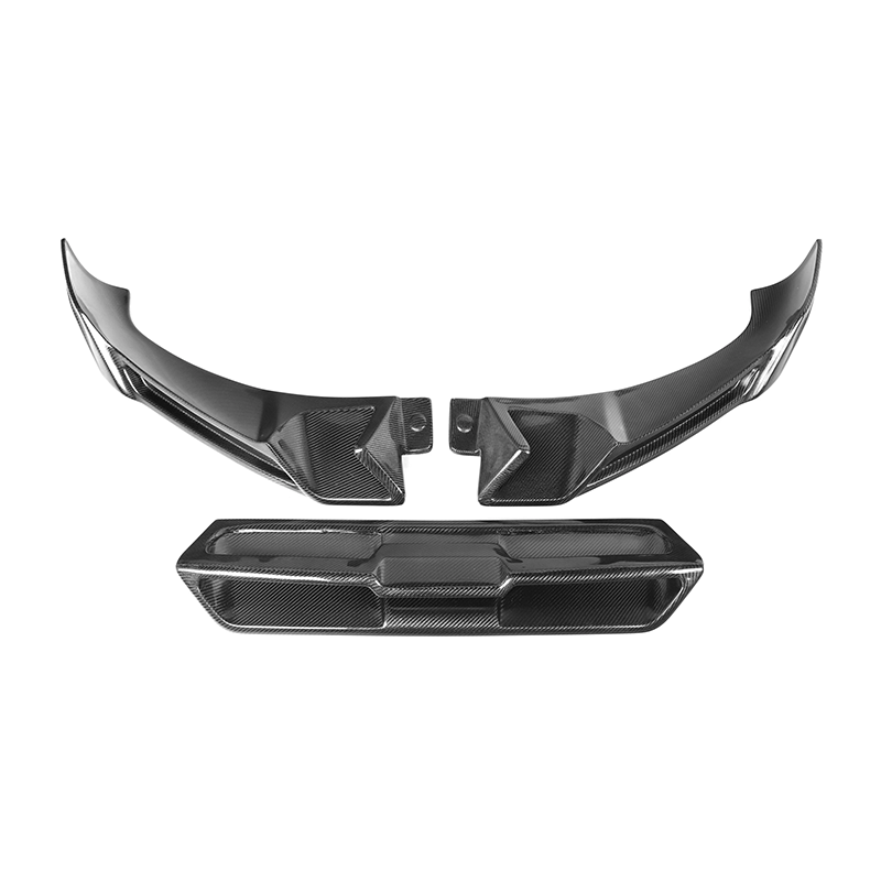BMW X6 G06 LCI FD Style Dry Carbon Fiber Front Lip Splitter 3-Piece Set
