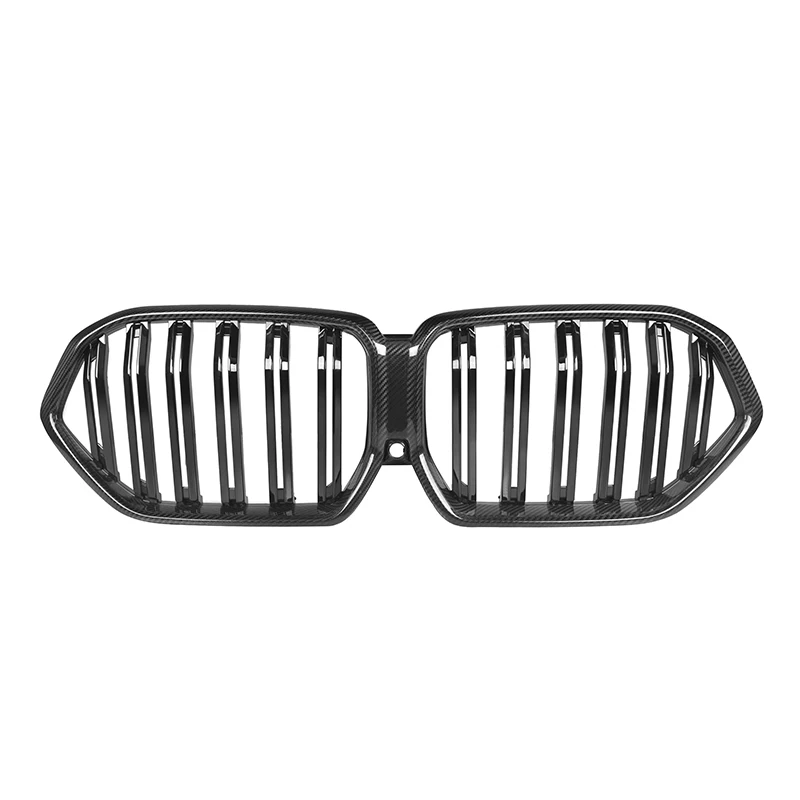 BMW G06 X6 F96 X6 M Pre-LCI Dual Slat Dry Carbon Fiber Front Kidney Grilles
