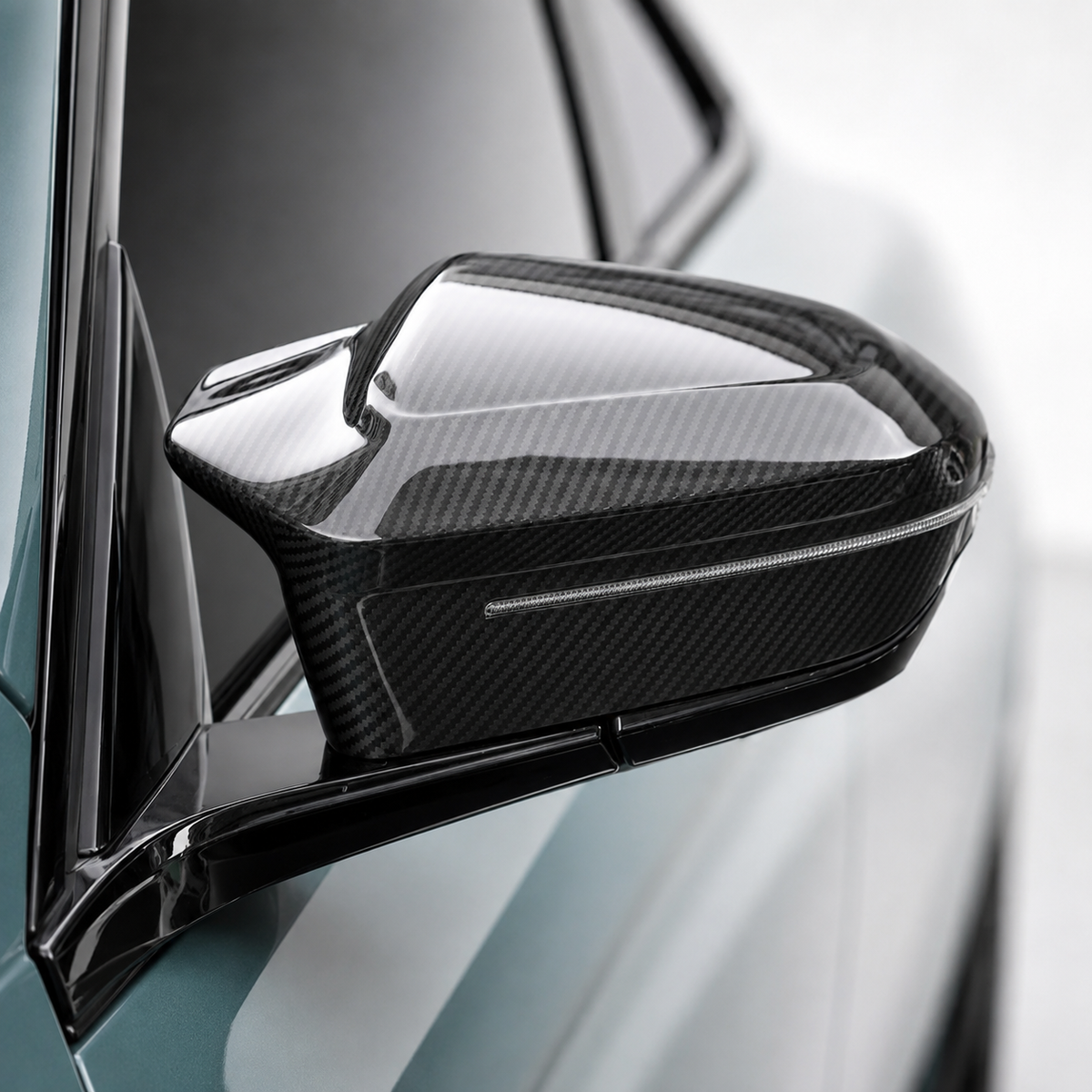 BMW 5 Series G60 Dry Carbon Fiber Replacement Side Mirror Covers