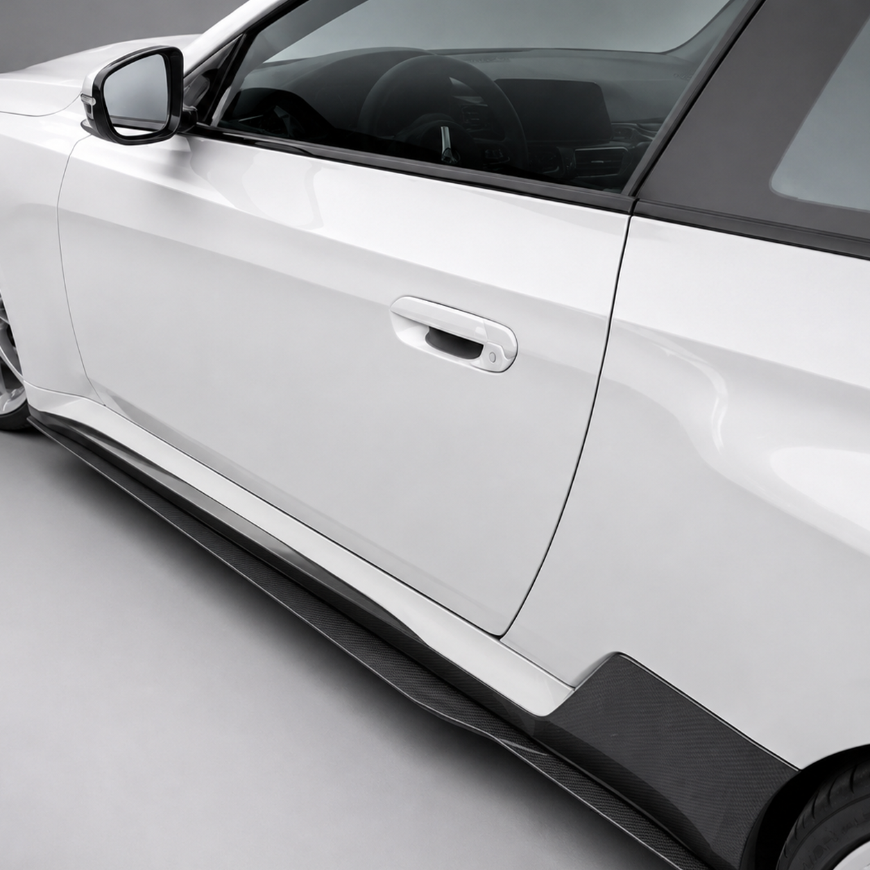 BMW G87 M2 Dry Carbon Fiber Side Skirt Extensions