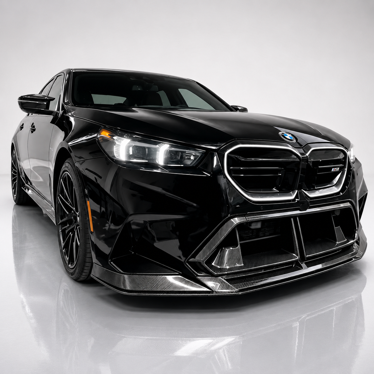 BMW M5 G90 / G99 AP Style Dry Carbon Fiber Front Bumper Splitter