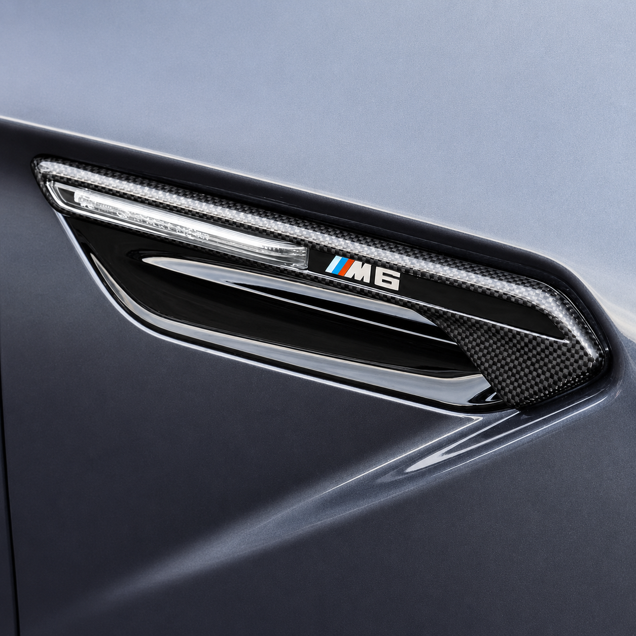 BMW F06 F12 F13 M6 Dry Carbon Fiber Fender Vent Trim