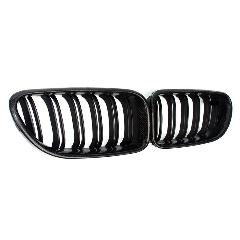 BMW F06 F12 F13 M6 6 Series Double Slat Dry Carbon Fiber Front Kidney Grilles