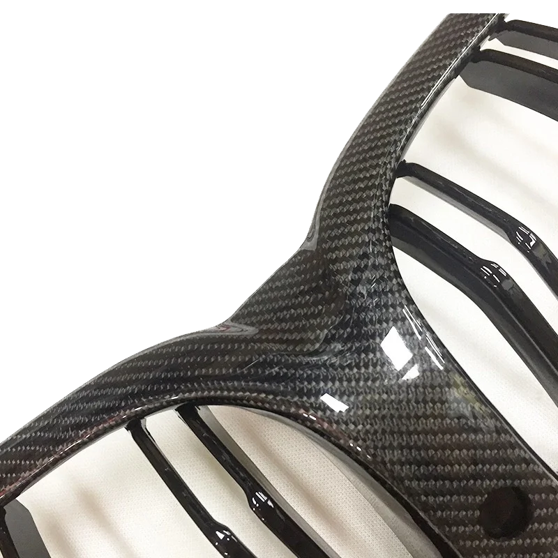 BMW G14 G15 G16 F91 F92 F93 M8 8 Series Double Slat Dry Carbon Fiber Front Kidney Grilles